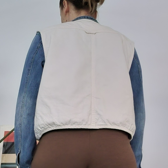 3/50$○TWIK organic beige cargo vest • M - Picture 4 of 6